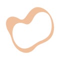 Abstract peach fluid blob shape icon