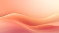 Abstract peach gradient background with soft wave patterns. Fashionable trendy pastel peach color. Concept of abstract