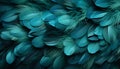 Abstract peacock feather design, vibrant colors, elegance in nature generated by AI