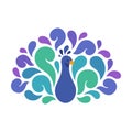 Abstract Peacock illustration Royalty Free Stock Photo