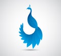 Abstract peacock leaf icon