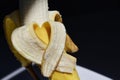 Pealed Banana Isolated and Heart Shape