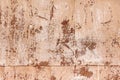 Abstract Peeling Rusty Orange Copper Paint Background. Aged Aluminum Grunge Effect Iron Royalty Free Stock Photo