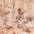 Abstract Peeling Rusty Orange Copper Paint Background. Aged Aluminum Grunge Effect Iron Royalty Free Stock Photo