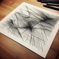 Abstract Pencil Drawing With Mind-bending Patterns And Harsh Angles