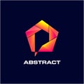 Abstract Pentagon awesome Gradient logo