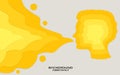 Abstract people background with yellow color