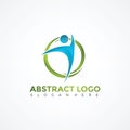 Abstract People Logo Template. Vector Illustrator Eps.10