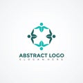 Abstract People Logo Template. Vector Illustrator Eps.10