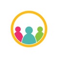 Abstract People symbol, togetherness and community concept design