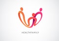 Abstract People symbol, togetherness and community concept design, creative hub, social connection icon, template and