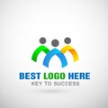 Abstract people union Logo, team work success on Corporate Invest Business Logo design for company Financial Investment logo icon