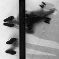Abstract people walking on a glass floor Royalty Free Stock Photo