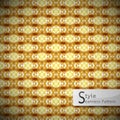 Abstract perforate mesh Golden vintage geometric seamless patter