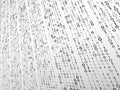 Abstract perspective binary code on a grey background. Matrix technology concept. Royalty Free Stock Photo