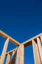Abstract Perspective of a House Wood Construction Framing
