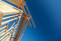 Abstract Perspective of a House Wood Construction Framing