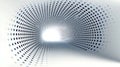 Abstract Perspective of a Lighted Tunnel with Dots in Dynamic Pattern and Gradient Background Royalty Free Stock Photo
