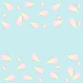 Abstract petal floral pink. flower lined art hand-drawn. wave Royalty Free Stock Photo