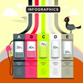 Abstract petrol station chart infographics