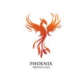 Abstract Phoenix bird logo vector illustration