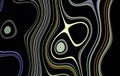 Abstract phosphorescent dark gold liquid lines, texture, hypnotic blurred creative design
