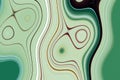 Abstract phosphorescent green liquid lines, texture, hypnotic blurred creative design