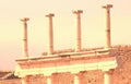 Abstract photo of Ancient ruins in Pompeii, Italy. Royalty Free Stock Photo