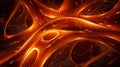 Abstract Orange Flames: A Stunning 3d Pattern With Organic Lines Royalty Free Stock Photo