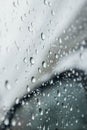 Abstract photo of water drop on car mirror Royalty Free Stock Photo