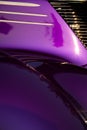 Abstract Image of the Hood of a Purple Hot Rod Royalty Free Stock Photo