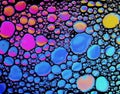 Abstract photograph of oil and water bubbles