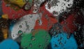 Abstract photography. Color spots, drops, objects on the surface Royalty Free Stock Photo