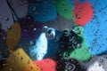 Abstract photography. Color spots, drops, objects on the surface Royalty Free Stock Photo