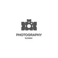 Abstract photography logo, photographer symbol, camera icon logo