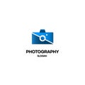 Abstract photography logo, photographer symbol, camera icon logo design