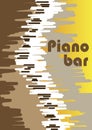Abstract piano bar poster Royalty Free Stock Photo