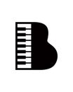 Abstract piano logo , musical logo vector