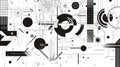 Abstract picture black color mixing with white tone create surreal scene. AIG53.