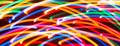 Abstract picture of bright colored dynamic lights Royalty Free Stock Photo