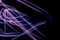 Abstract picture light trail on black background