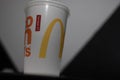 Abstract picture of McDonald`s cup