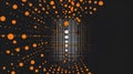 Abstract picture of mysterious pattern design of tiny text and symbol. AIG53.