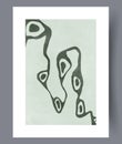 Abstract picture rambling shapes wall art print