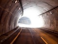 Abstract picture of speed motion blur in the tunnel road at a high speed for vehicle Royalty Free Stock Photo