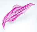 Abstract piece of pink fabric flying