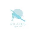 Abstract Pilates Yoga Logo Identity design