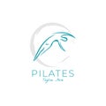 Abstract pilates Yoga Logo Identity design