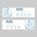 Pilates web banners vector template