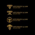 Abstract pillar attorney law logo template Royalty Free Stock Photo